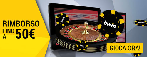 Bwin rimborsa fino a 50 euro su roulette mobile